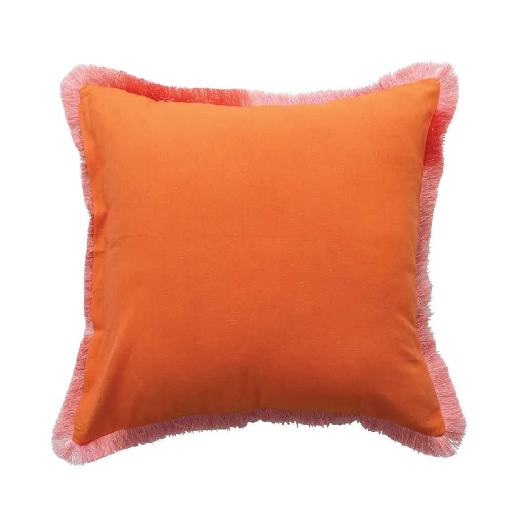 Creative Coop Velvet Pillow with Ogee Pattern