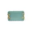 Aqua Metal Tray with Gold Finish Bows