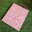 Resin Terrazzo Cutting Board with Pink Enameled Metal Handle