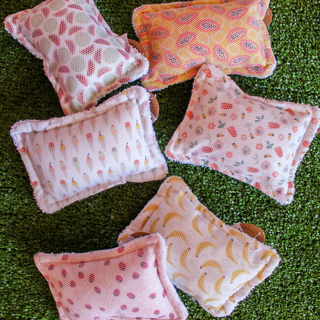 Mesh & Cotton Terry Printed Scrubby