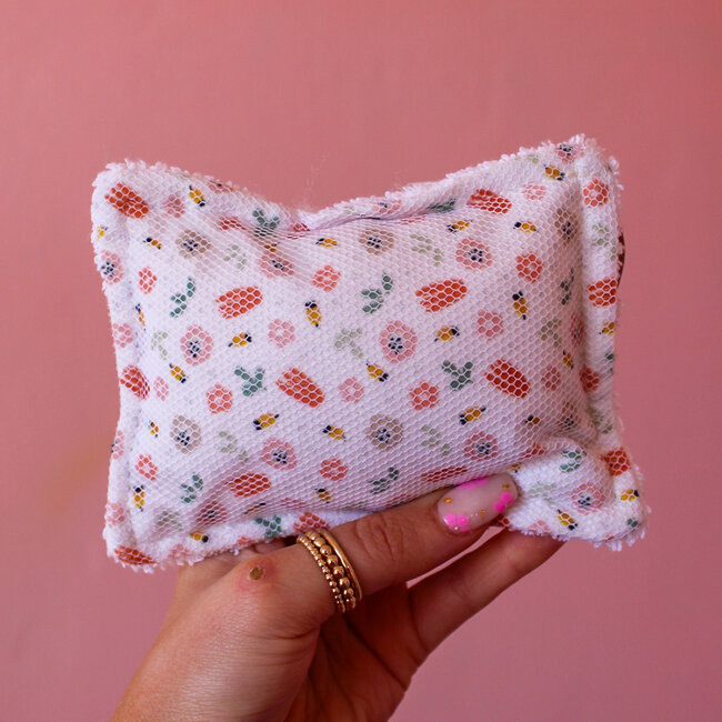 Mesh & Cotton Terry Printed Scrubby