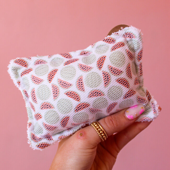 Mesh & Cotton Terry Printed Scrubby