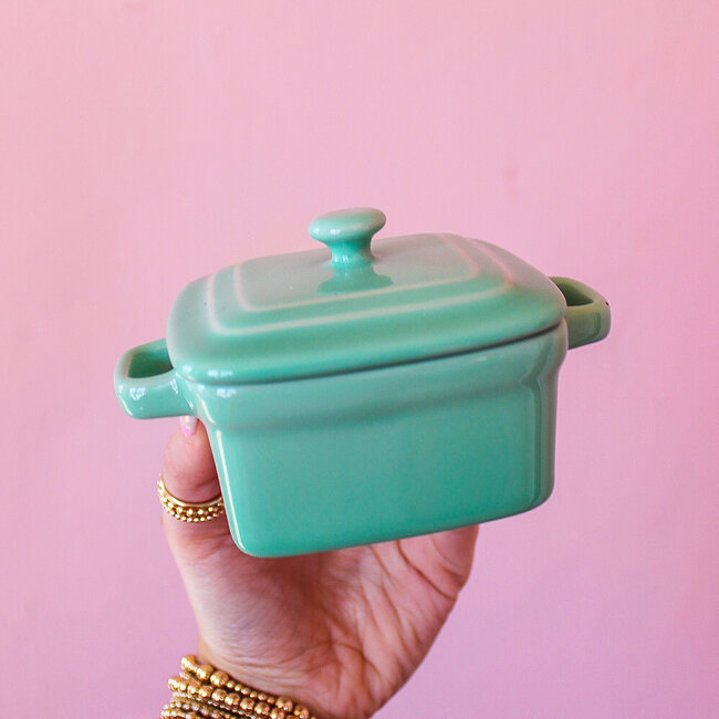 Blue Mini Baker with Lid
