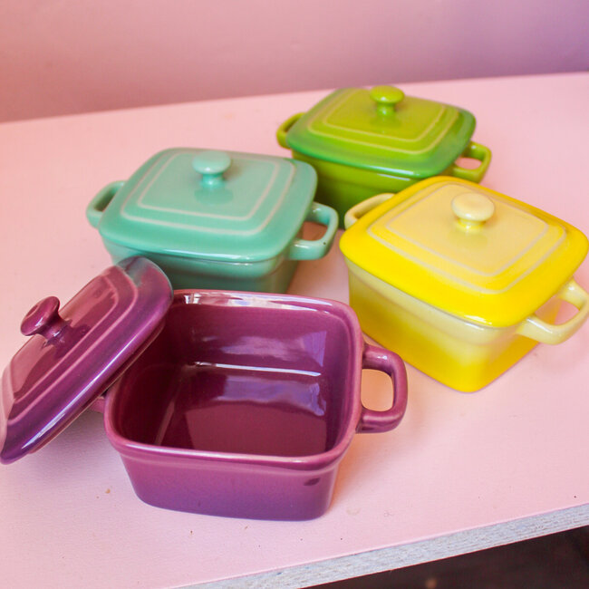 Blue Mini Baker with Lid