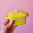 Hazel Mazel Yellow Mini Baker with Lid