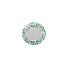 Hazel Mazel Mirror with Blue Stripes & Gold Electroplating
