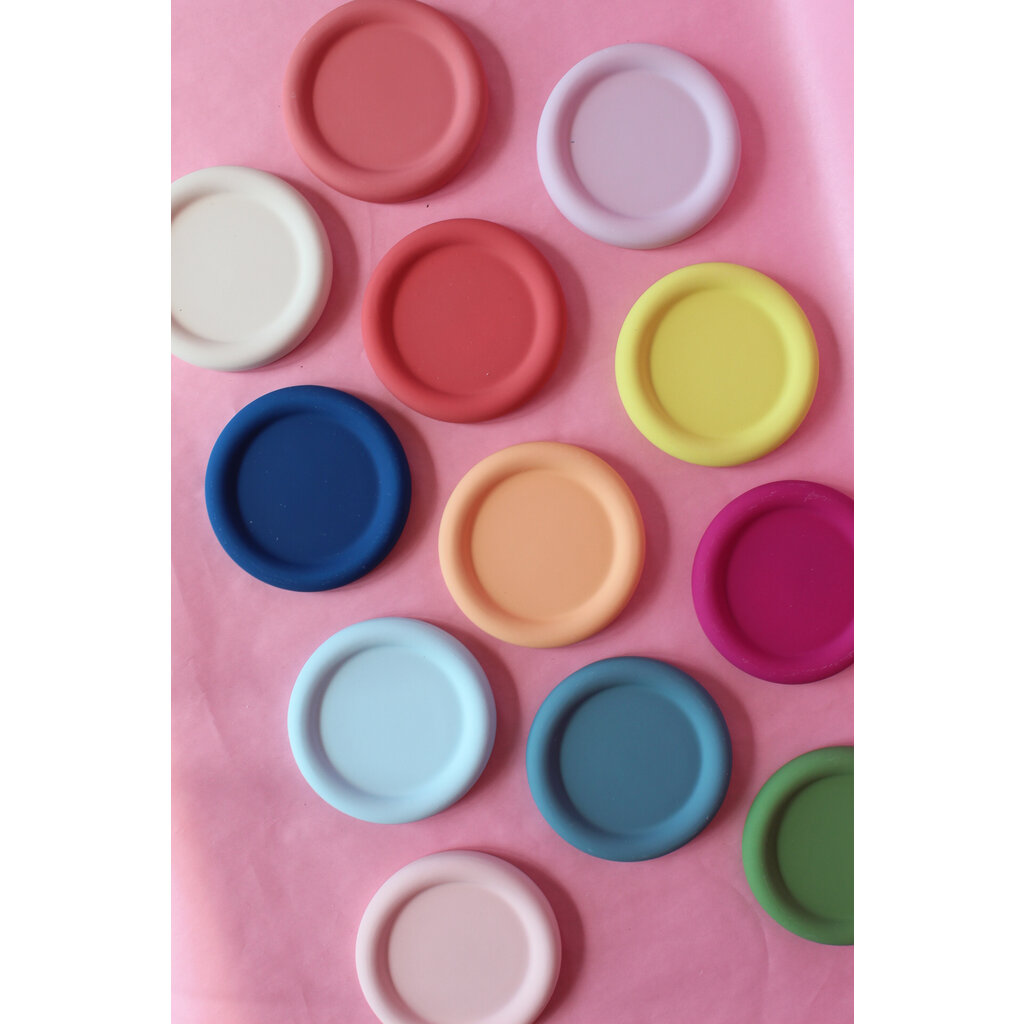 Hazel Mazel 4" Round Stoneware Coasters Latex Finish