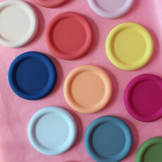 Hazel Mazel 4" Round Stoneware Coasters Latex Finish