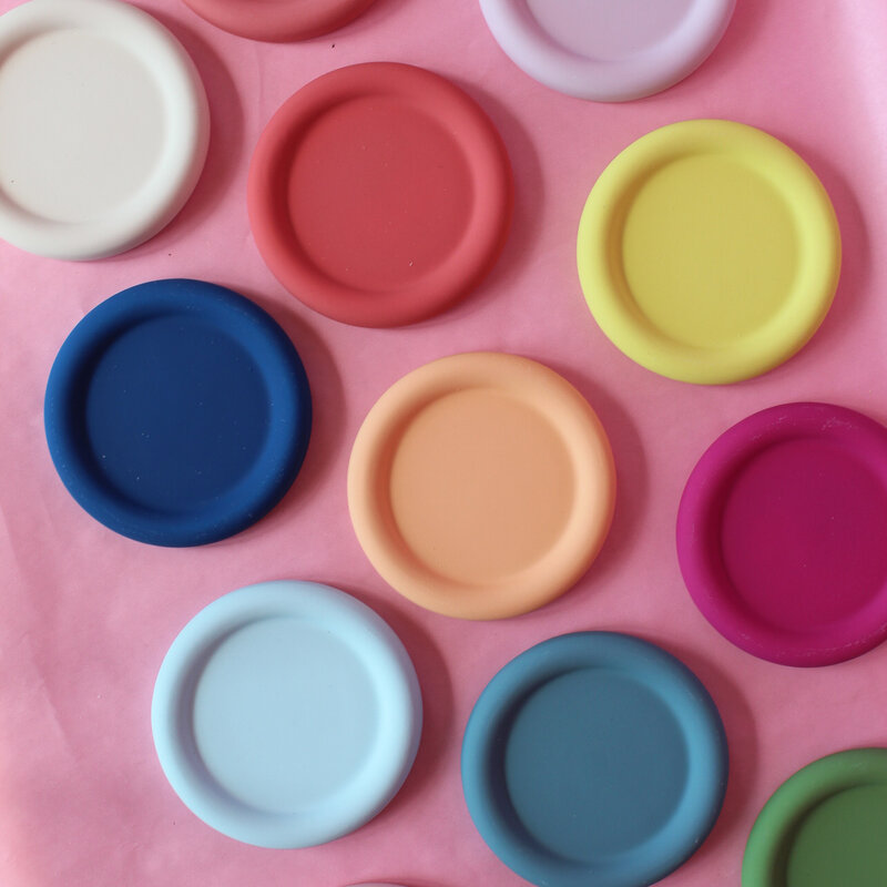 Hazel Mazel 4" Round Stoneware Coasters Latex Finish