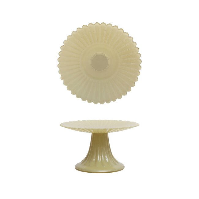 Glass Scalloped Pedestal