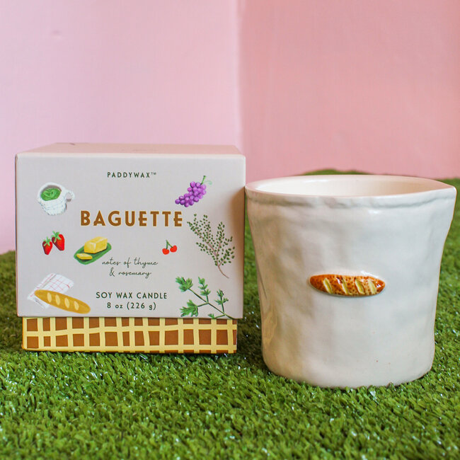 Bistro 8oz Ceramic Candle - French Baguette