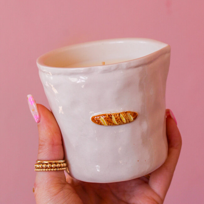 Bistro 8oz Ceramic Candle - French Baguette