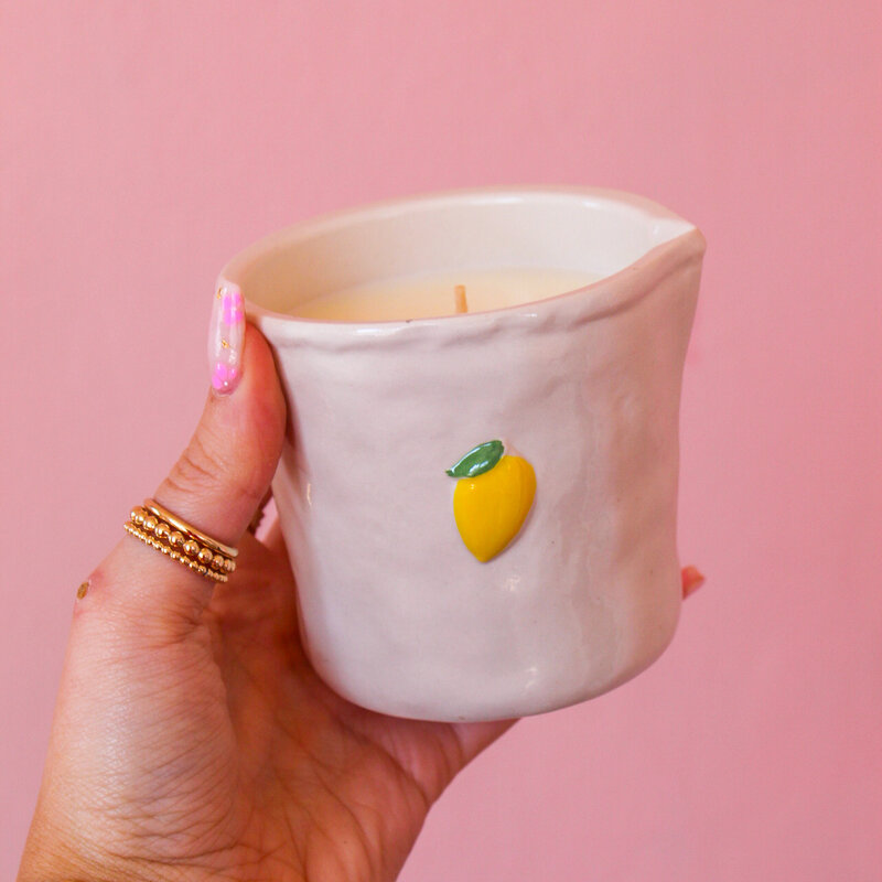 Bistro 8oz Ceramic Candle - Meyer Lemon