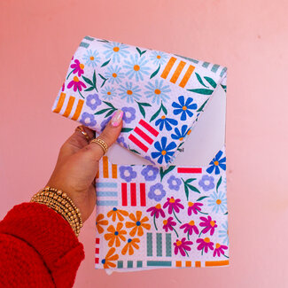 Floral Garden Geometry Towel