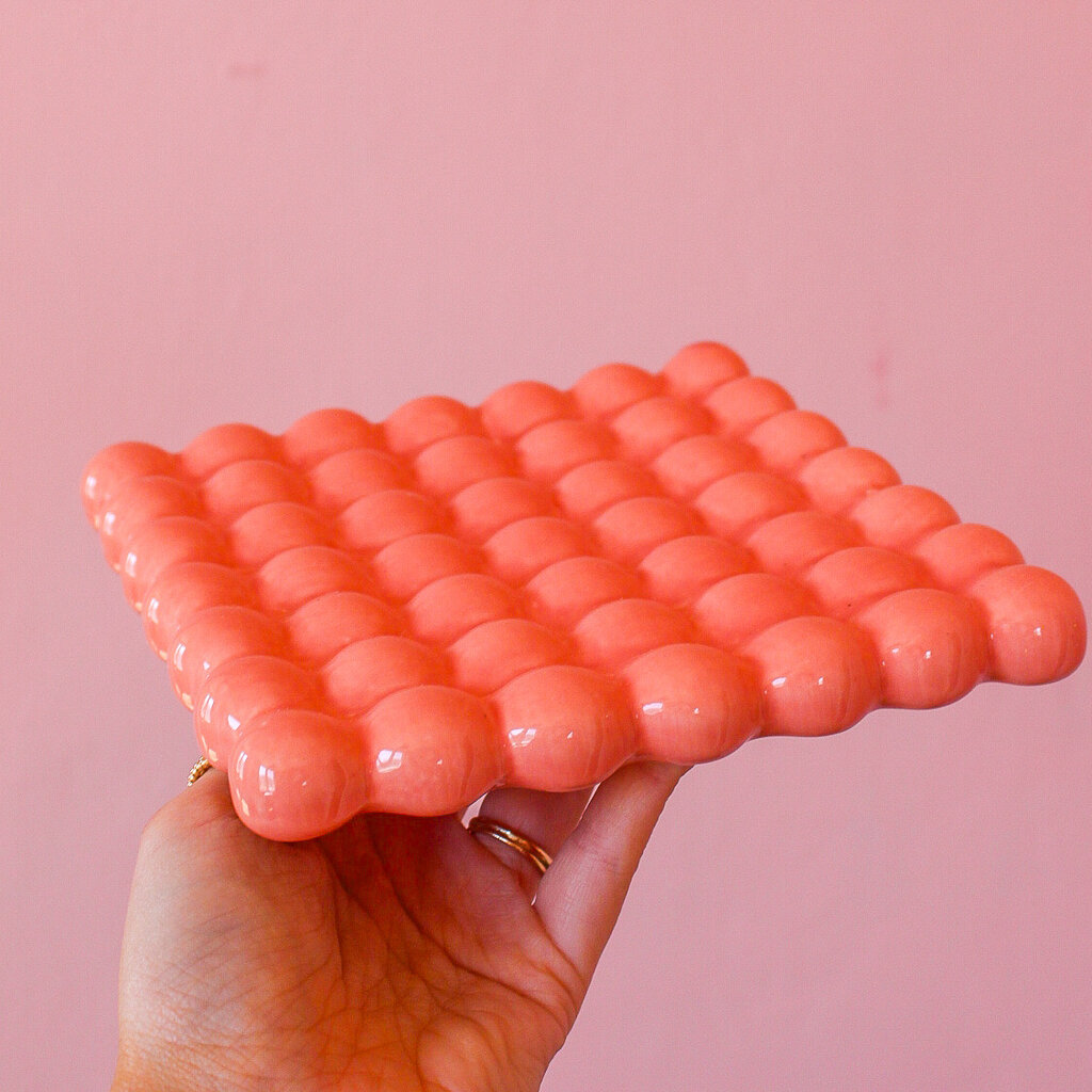 Hobnail Pink Trivet