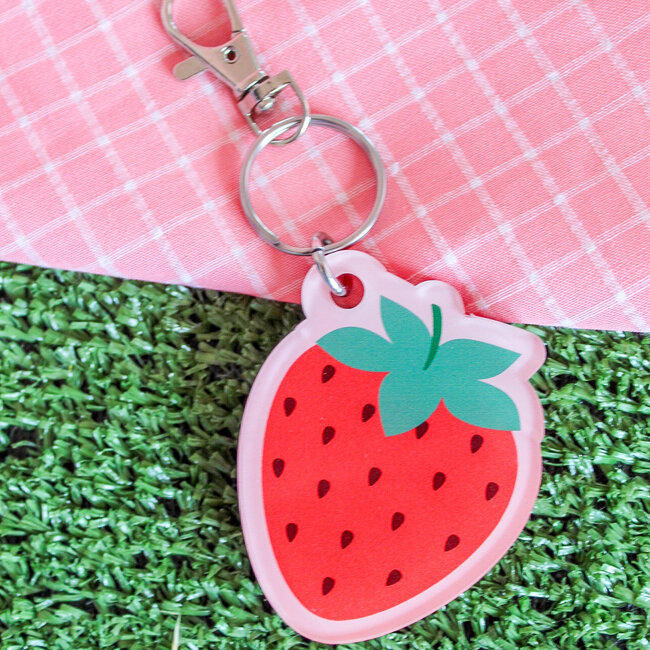 Strawberry Acrylic Keychain
