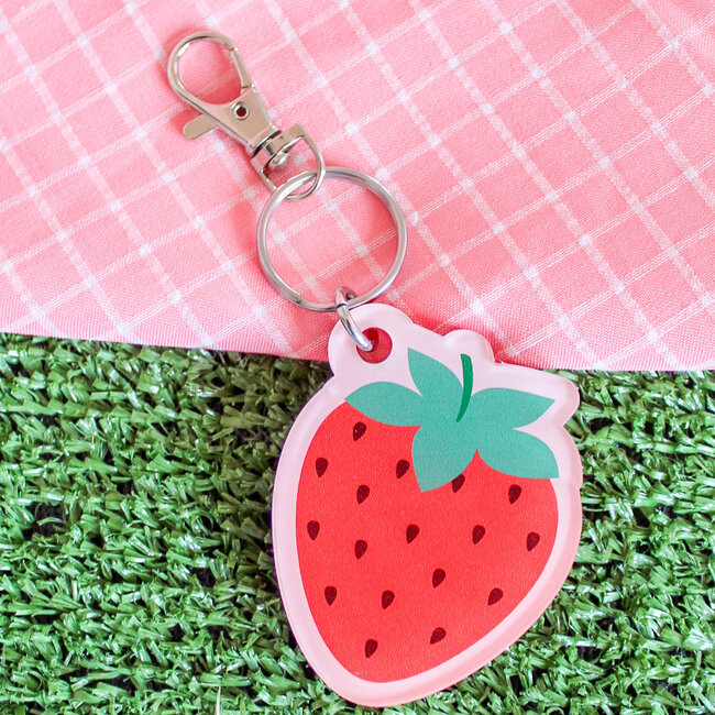 Strawberry Acrylic Keychain