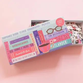 Pippi Post Romance Novels Bookshelf - 400 Piece Panoramic Jigsaw Puzzle