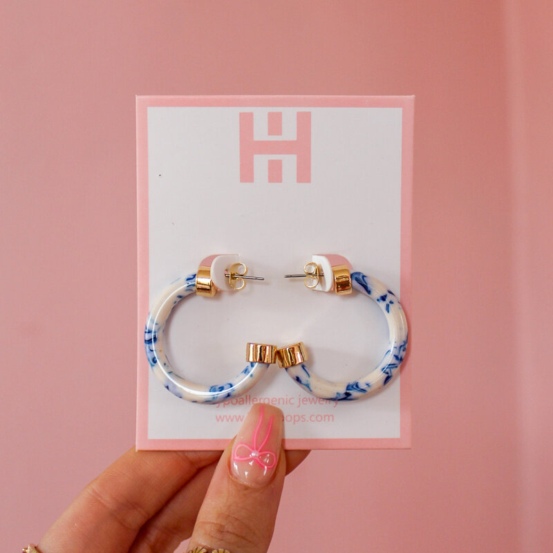 Blue Marble Mini Hoo Hoops
