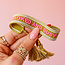 Booked and Busy Embroidered Bracelet