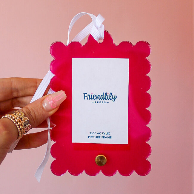 Raspberry Hanging Picture Frame