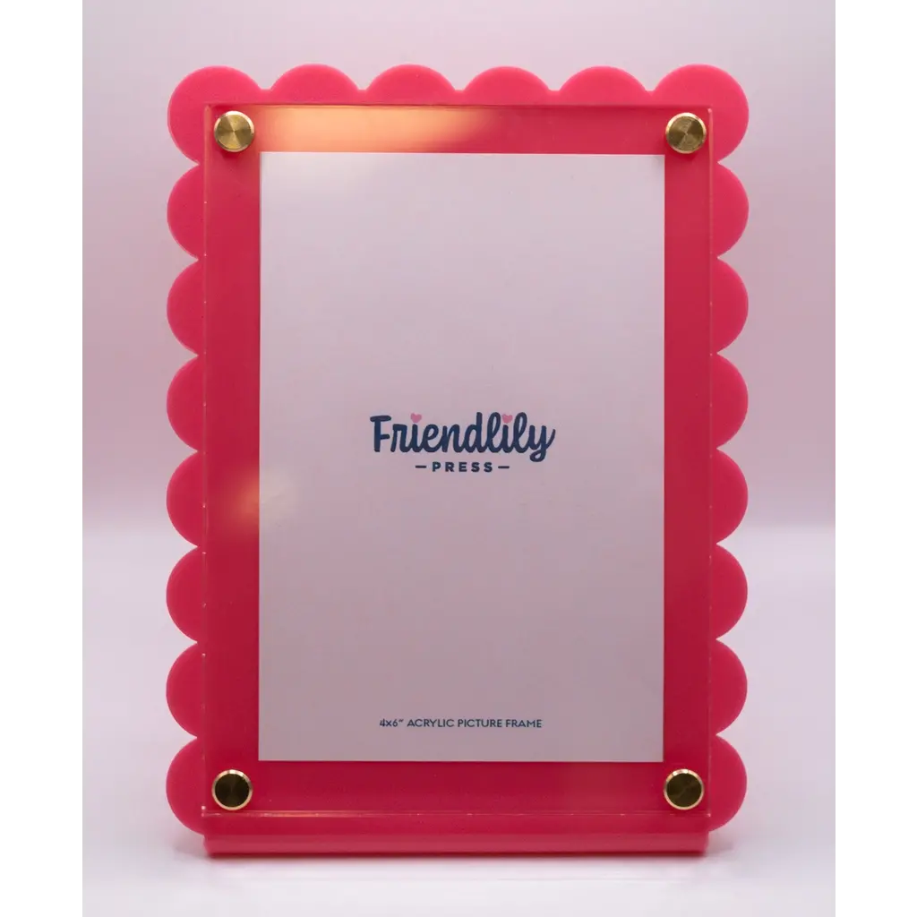 Raspberry Large Scalloped Picture Frame