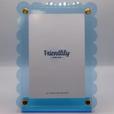 Baby Blue Large Scalloped Picture Frame