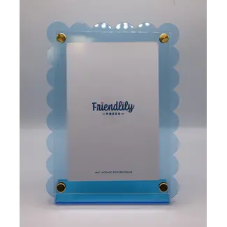 Baby Blue Large Scalloped Picture Frame