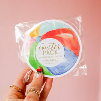 Handpainted Beach Ball Round Coaster