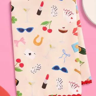 xo, fetti Cute Girl Tea Towel