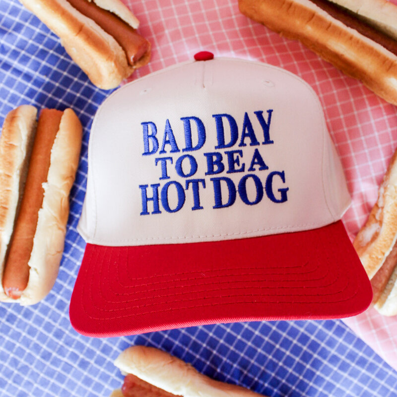 Bad Day to Be a Hot Dog Vintage Trucker Hat