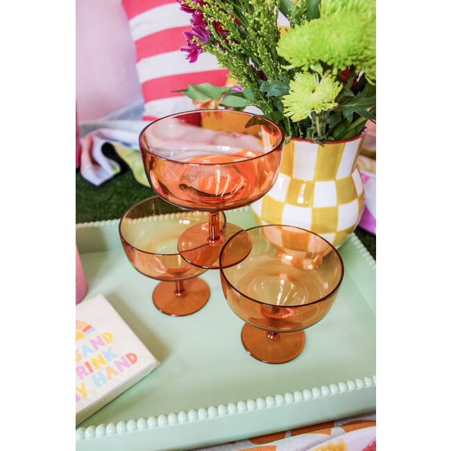 The Rue Margarita Glass - Set of 4 Orange
