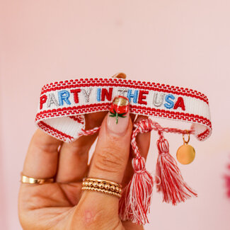 Party in the USA Embroidered Bracelet