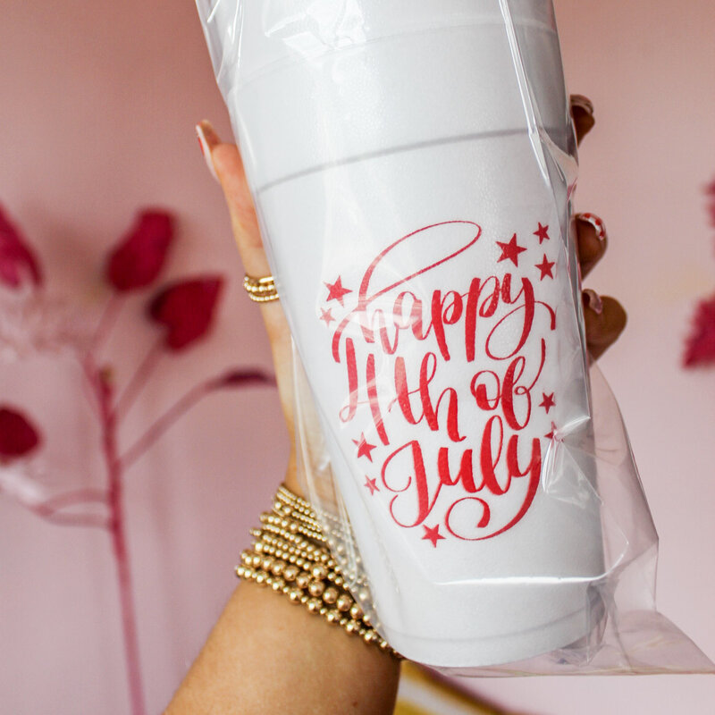 Rosanne Beck Collections Styrofoam Cup - Happy 4th of July