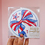 Patriotic Bow with Stars Round Coaster
