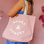 Books & Snacks - Blush Pink Canvas Tote Bag