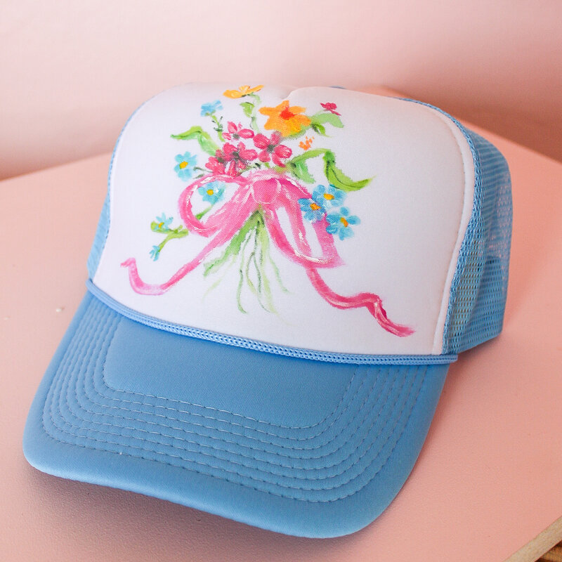 bobbye 2025 Bobbye Trucker Hat - Sky Bouquet No 2