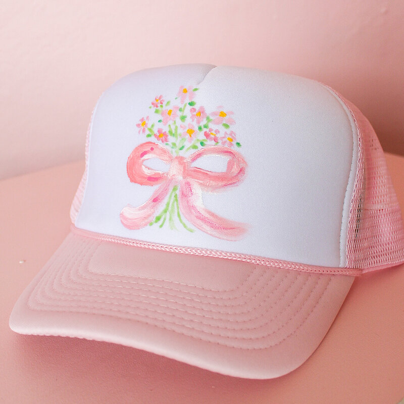bobbye 2025 Bobbye Trucker Hat - Pink Bouquet No 1