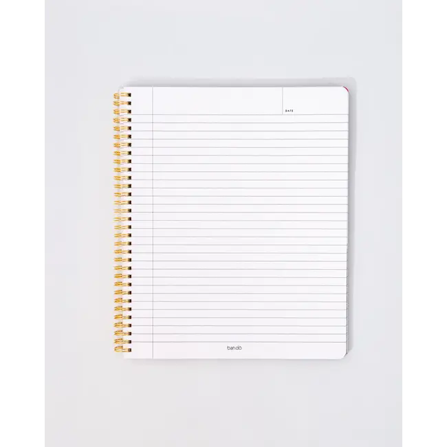 Floral Stripe Large Notebook