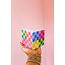 Rainbow Check Sticky Note Cube