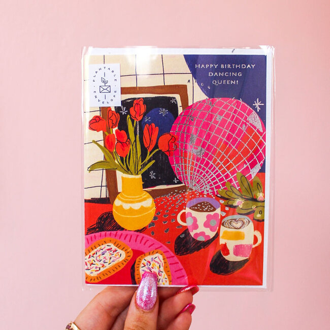 Dancing Queen Disco Birthday Card
