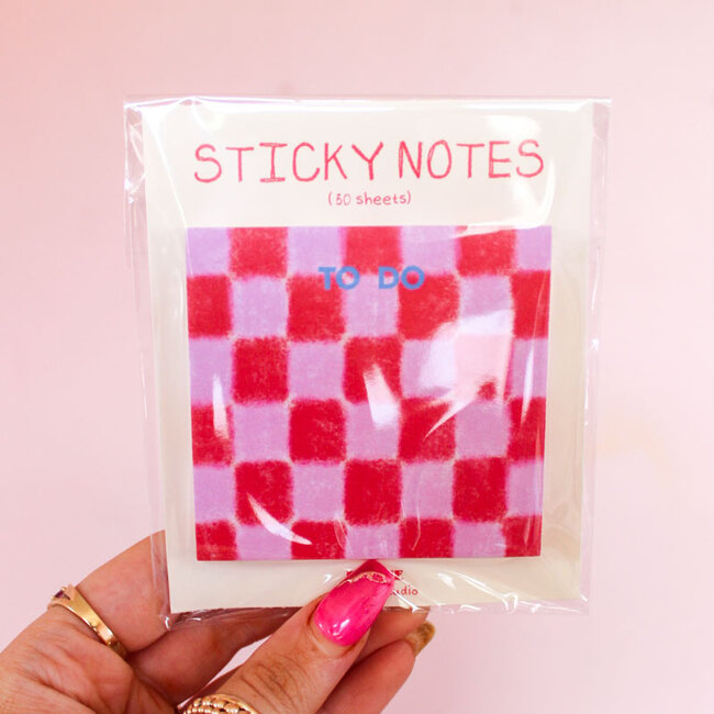 To Do Checkered Sticky Notes