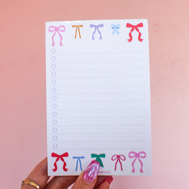 Coquette Bows To Do List Notepad