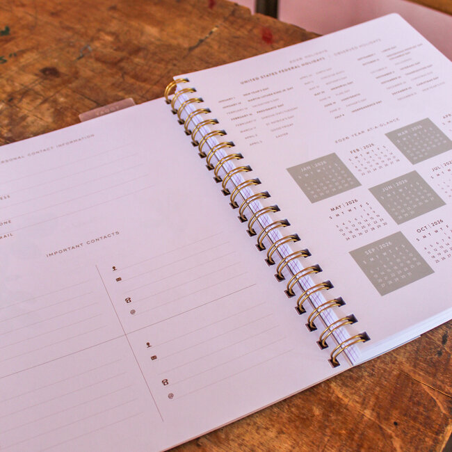 2026 Fullsize Softcover Planner, Primary Blooms