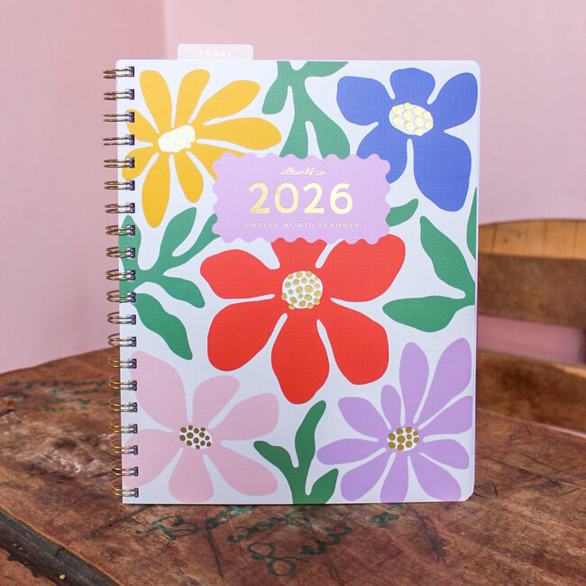 2026 Fullsize Softcover Planner, Primary Blooms