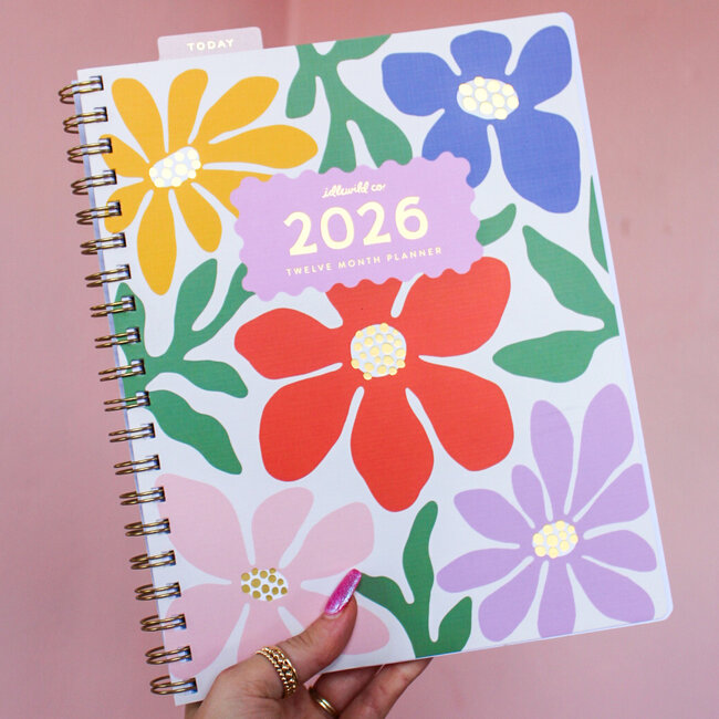 2026 Fullsize Softcover Planner, Primary Blooms