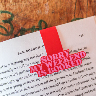 The Tiny Bookshelf Magnetic Bookmark My Weekend Is Booked