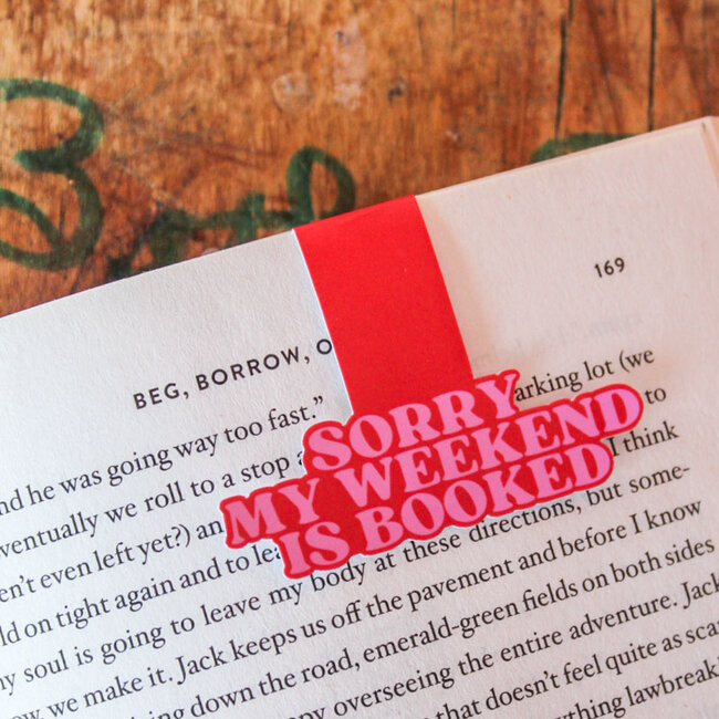 The Tiny Bookshelf Magnetic Bookmark My Weekend Is Booked