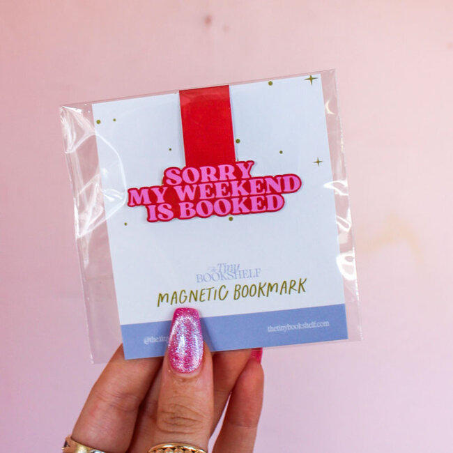 The Tiny Bookshelf Magnetic Bookmark My Weekend Is Booked