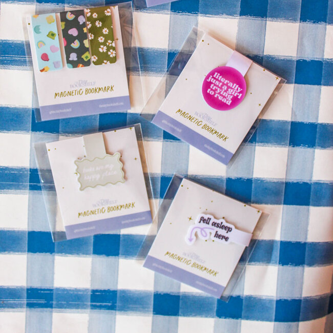 The Tiny Bookshelf Magnetic Bookmark Books Are My Happy Place